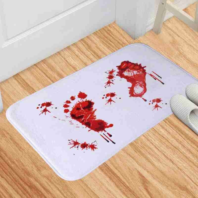 Non Slip Bloody Footprint Bath Mat Non Slip Bloody Footprint Bath Mat