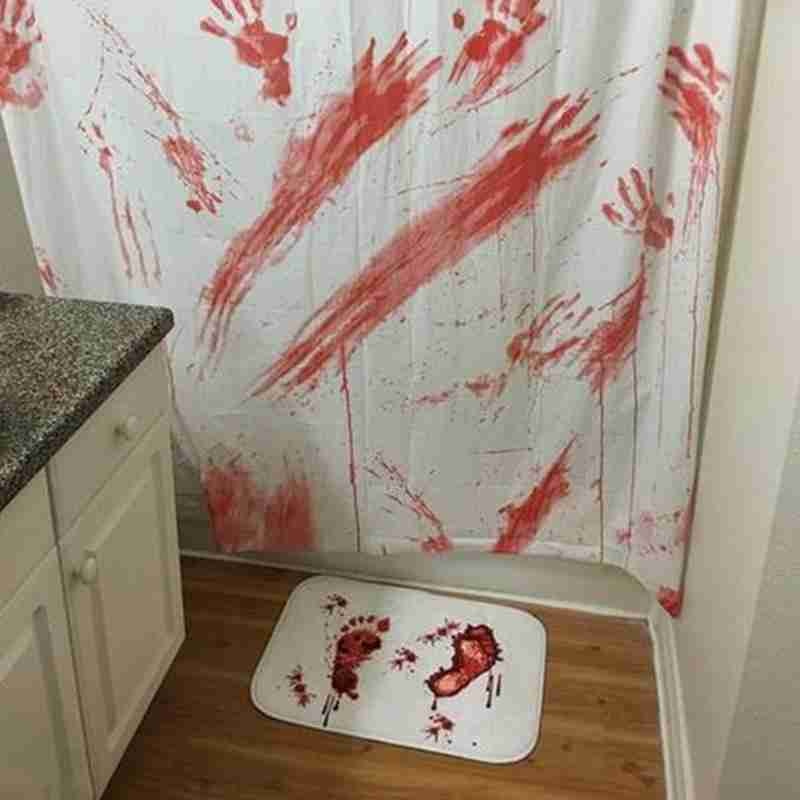 Non Slip Bloody Footprint Bath Mat