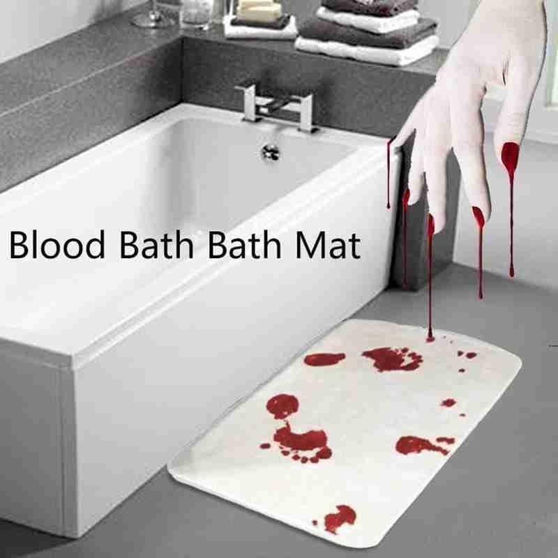 Non Slip Bloody Footprint Bath Mat