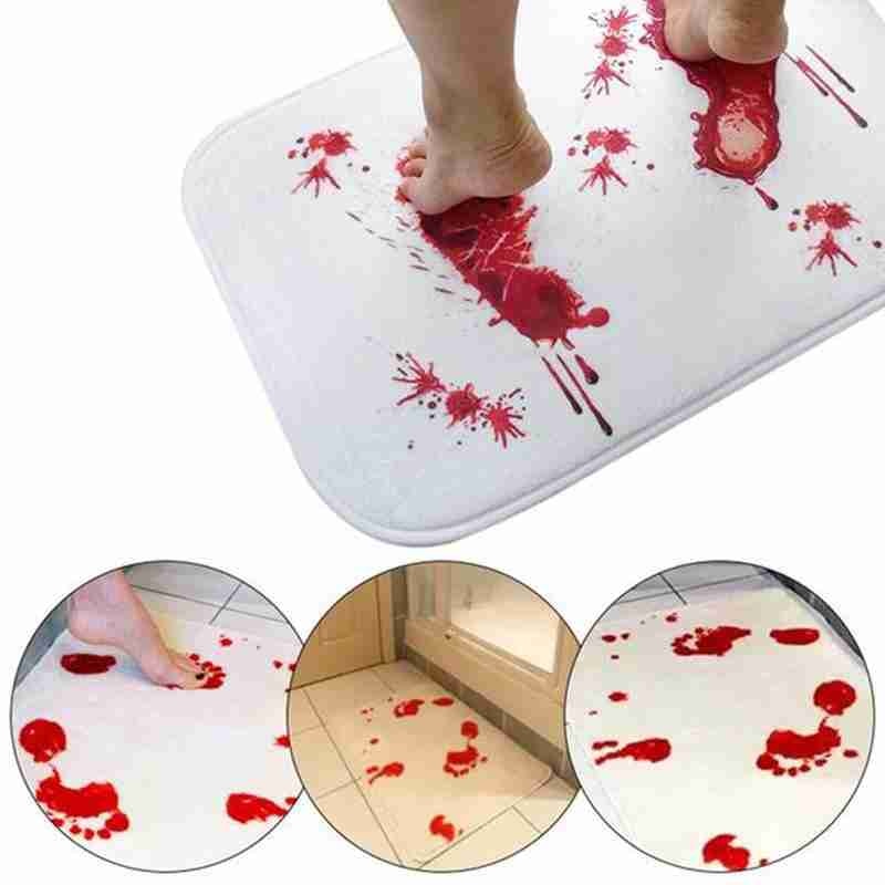 Non Slip Bloody Footprint Bath Mat