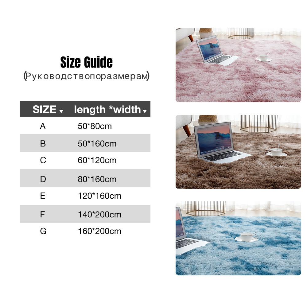 Non Slip Carpet Fluffy Plush Rug