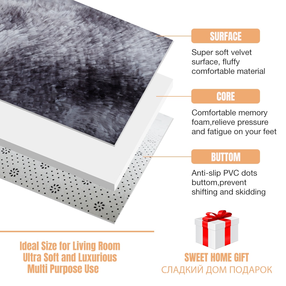 Non Slip Carpet Fluffy Plush Rug