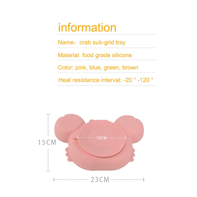 Non Slip Children's Plate with Sections