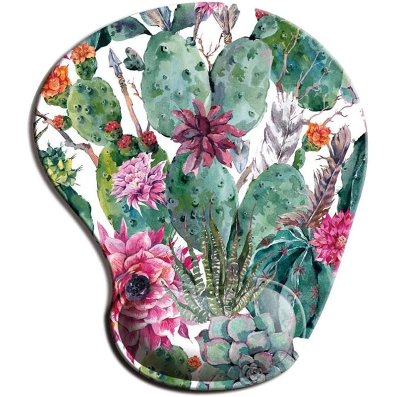 Non Slip Floral Mousepad with Wrist Support Non Slip Floral Mousepad with Wrist Support