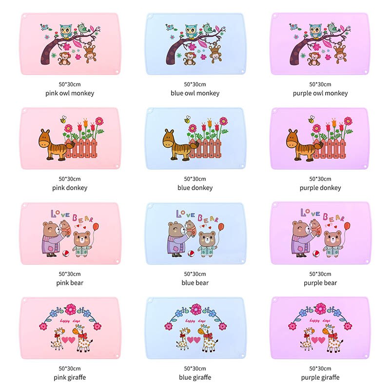 Non-slip Kids Silicone Placemat Non-slip Kids Silicone Placemat