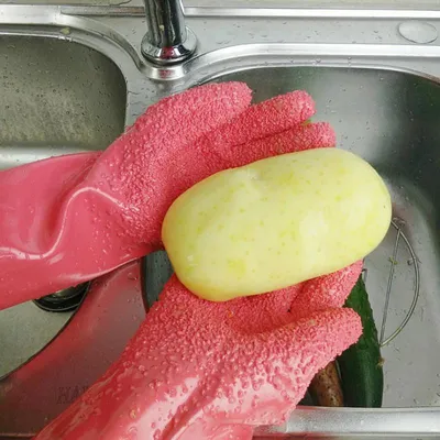 Non Slip PVC Potato Peeler Gloves Non Slip PVC Potato Peeler Gloves