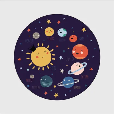 Non Slip Round Planet Mat Non Slip Round Planet Mat