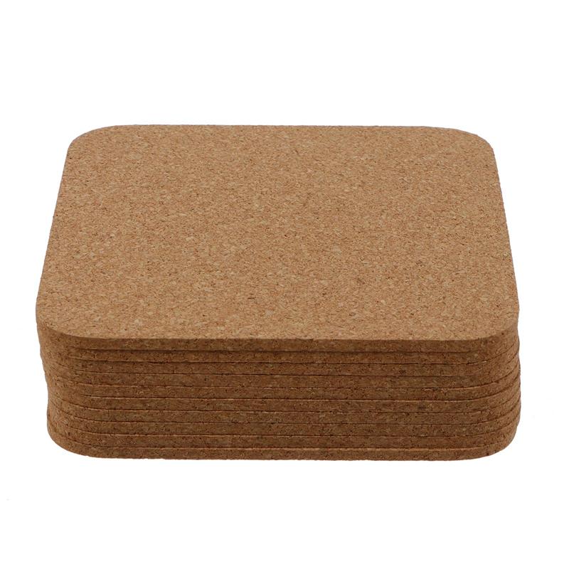 Non-Slip Square Cork Coasters (10pcs)
