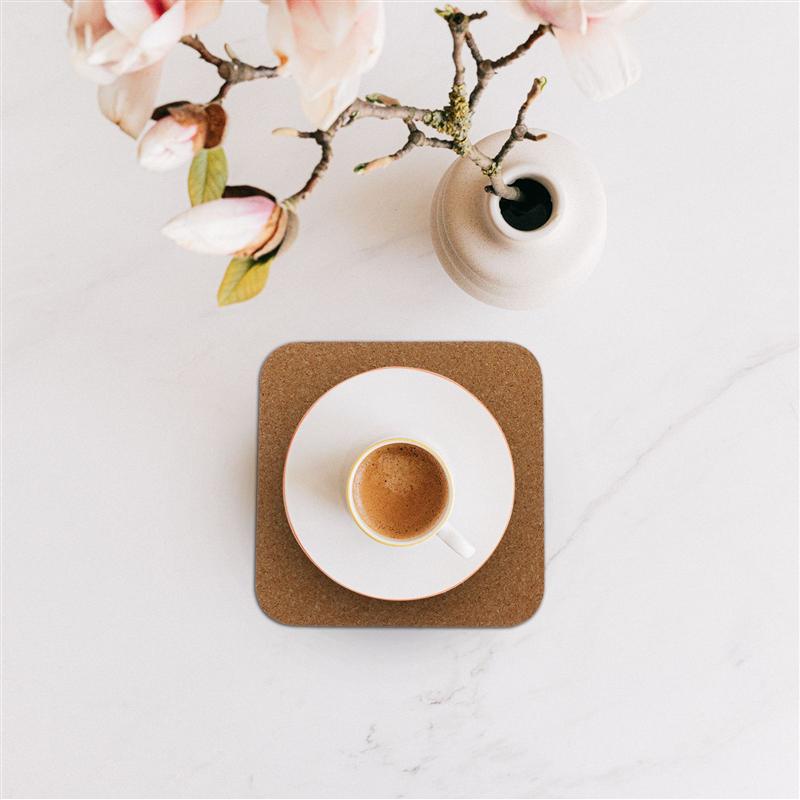 Non-Slip Square Cork Coasters (10pcs)