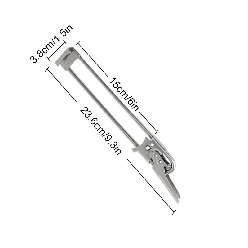 Non-slip Stainless Steel Can Opener Adjustable Bottle Opener