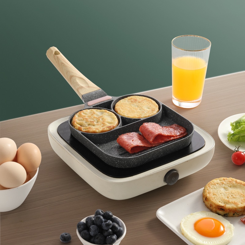 Non Stick 3 Section Divided Frying Pan Non Stick 3 Section Divided Frying Pan
