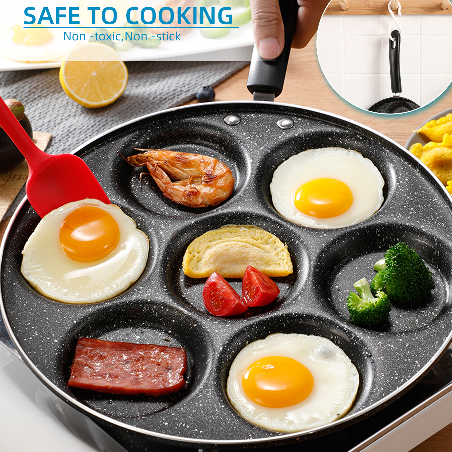Non Stick 4 Hole Egg Frying Pan Non Stick 4 Hole Egg Frying Pan