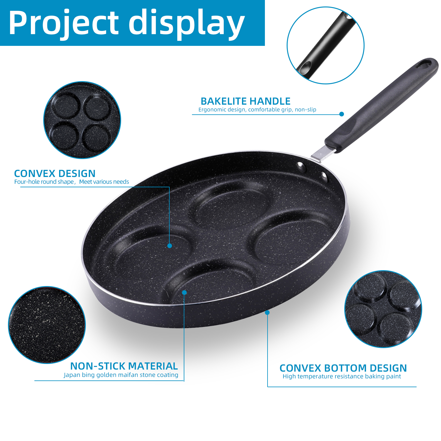 Non Stick 4 Hole Egg Frying Pan Non Stick 4 Hole Egg Frying Pan