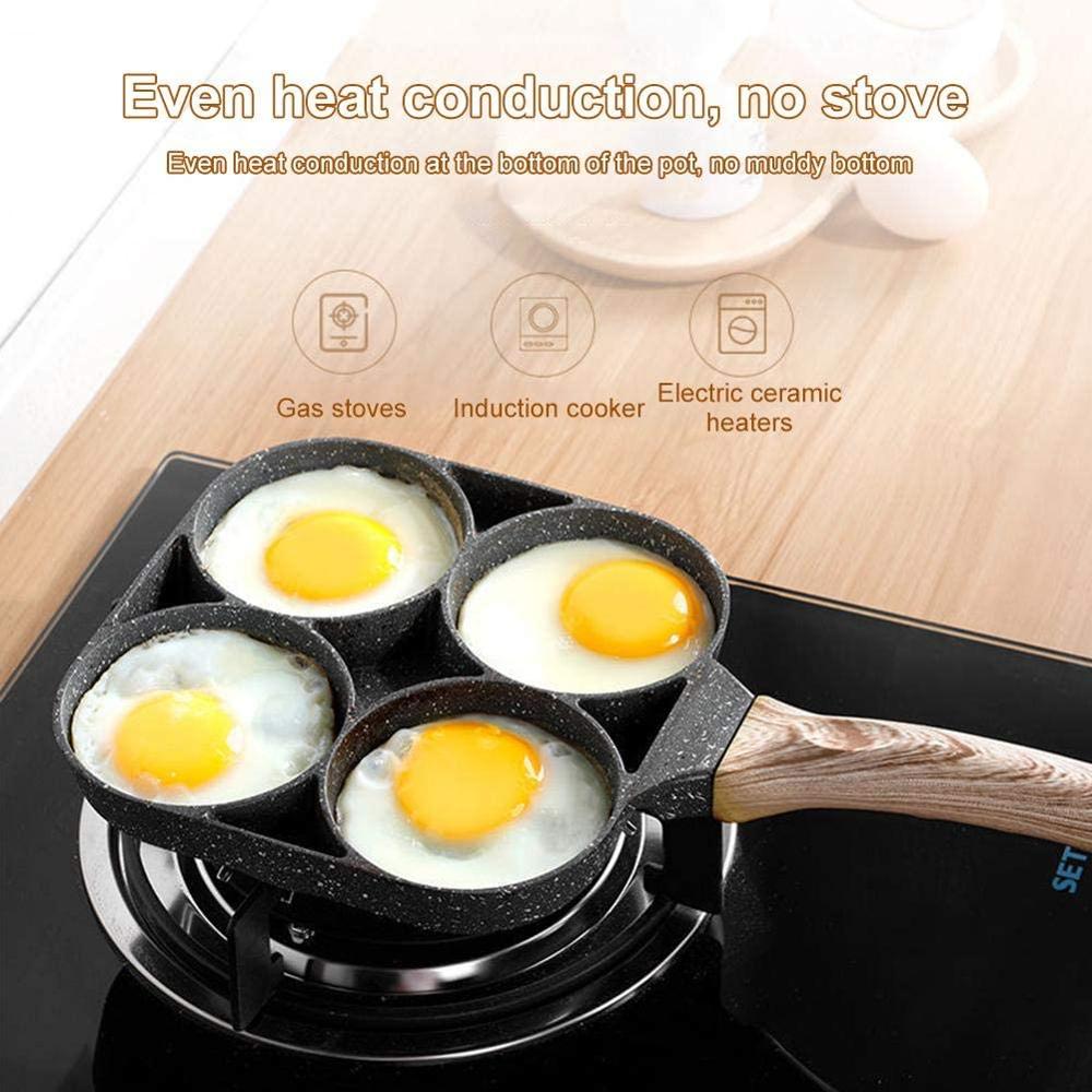 Non Stick 4 Hole Induction Pancake Pan Non Stick 4 Hole Induction Pancake Pan