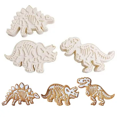Non-Stick Dinosaur Fondant Cutters (3 pcs) Non-Stick Dinosaur Fondant Cutters (3 pcs)