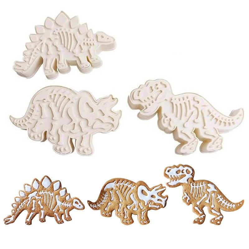 Non-Stick Dinosaur Fondant Cutters (3 pcs)