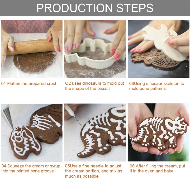 Non-Stick Dinosaur Fondant Cutters (3 pcs) Non-Stick Dinosaur Fondant Cutters (3 pcs)