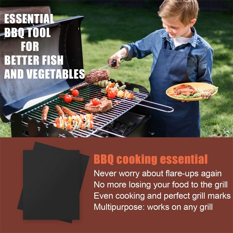Non Stick Grill Mat Reusable Pad (3 pcs)
