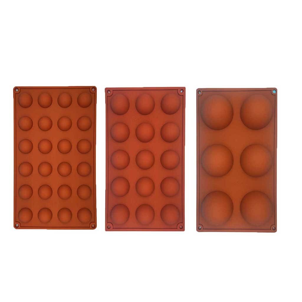 Non Stick Half Sphere Silicone Molds (3 pcs) Non Stick Half Sphere Silicone Molds (3 pcs)