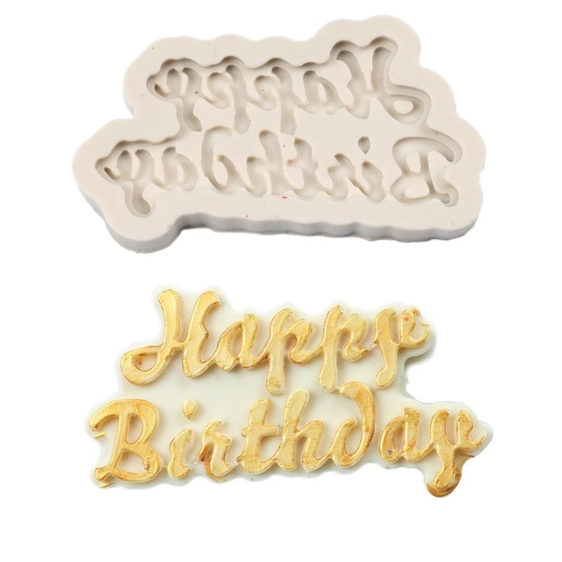 Non Stick Happy Birthday Silicone Mold Non Stick Happy Birthday Silicone Mold