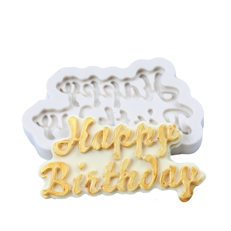 Non Stick Happy Birthday Silicone Mold Non Stick Happy Birthday Silicone Mold