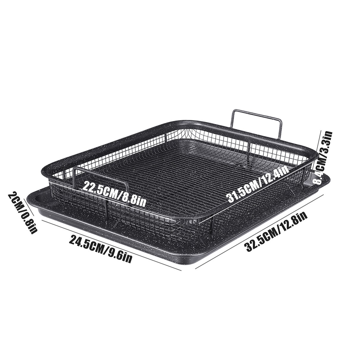 Non Stick Mesh Baking Tray with Pan