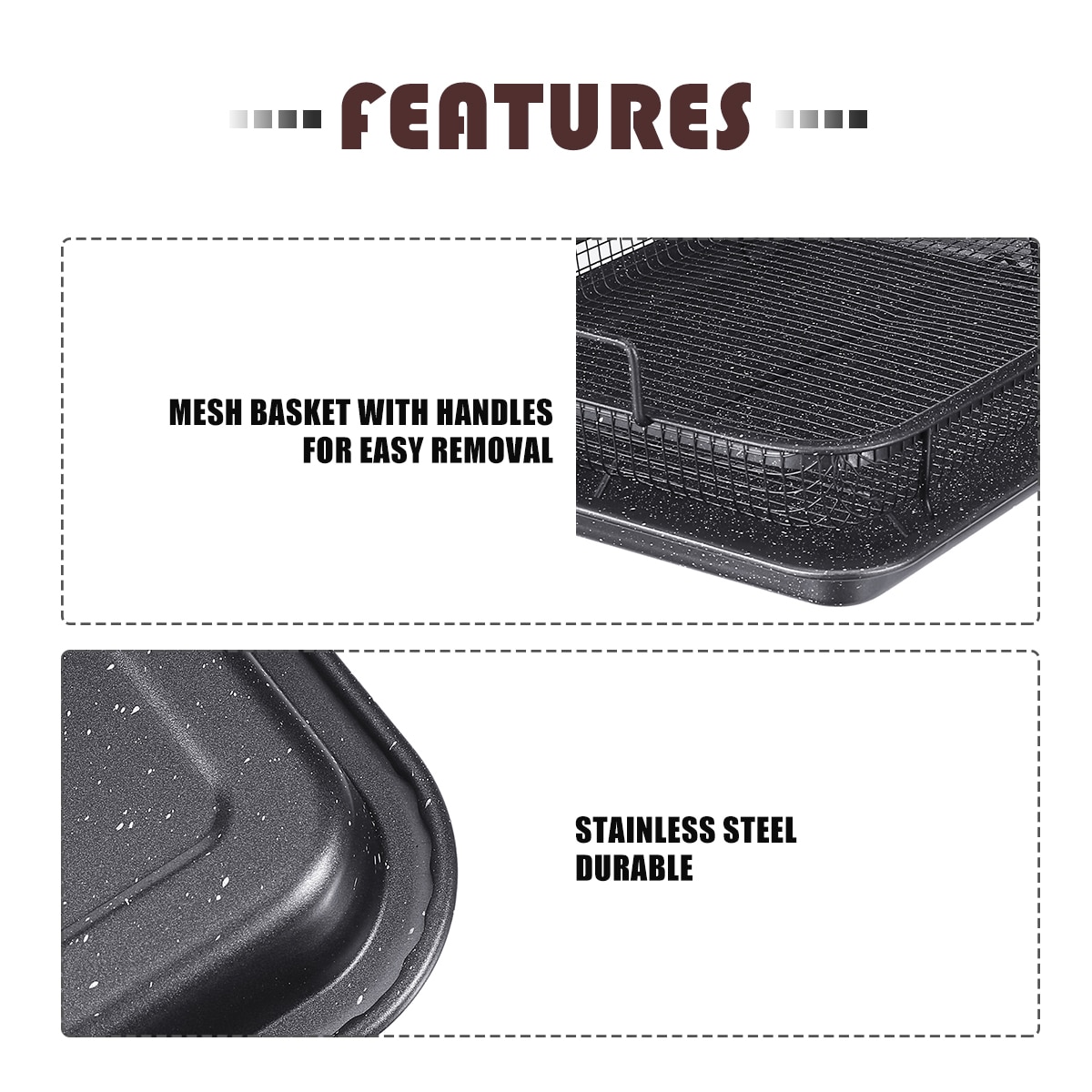 Non Stick Mesh Baking Tray with Pan