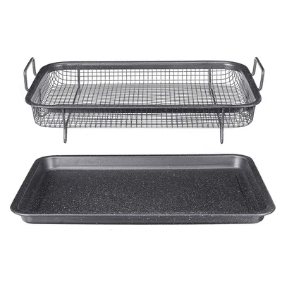 Non Stick Oven Mesh Tray with Pan
