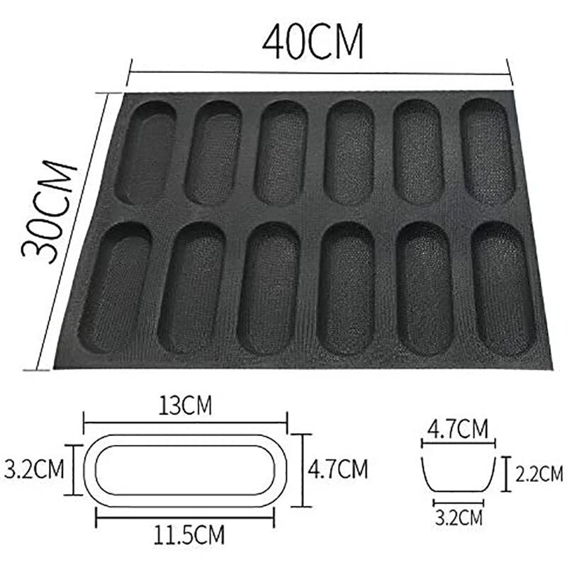 Non Stick Silicone Hotdog Bun Pan Non Stick Silicone Hotdog Bun Pan