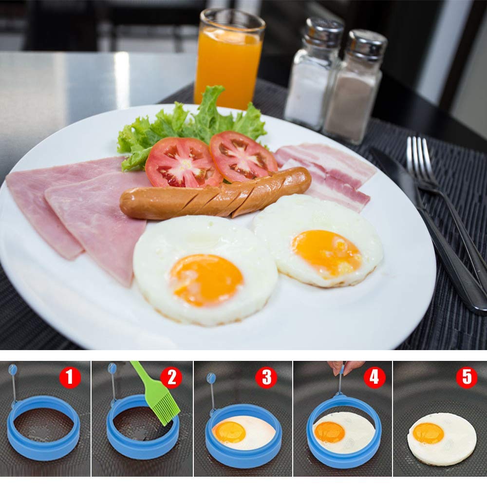 Non Stick Silicone Pancake Rings (4pcs)