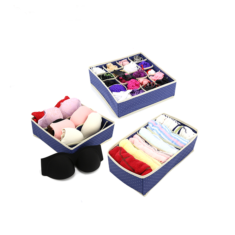 Non-Woven Fabric Underwear Organizer Storage Box (Set of 3) Non-Woven Fabric Underwear Organizer Storage Box (Set of 3)