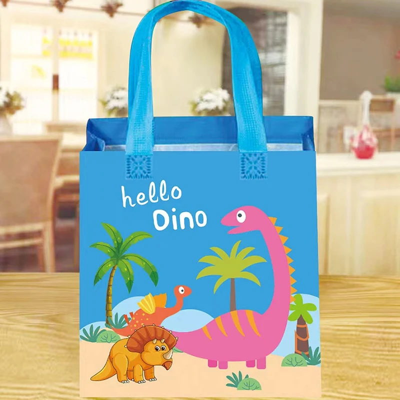 Non-Woven Reusable Dinosaur Gift Bags (12Pcs)
