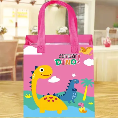 Non-Woven Reusable Dinosaur Gift Bags (12Pcs)