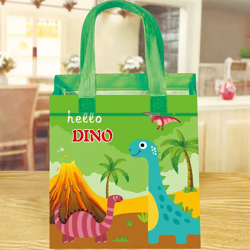 Non-Woven Reusable Dinosaur Gift Bags (12Pcs)