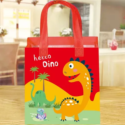 Non-Woven Reusable Dinosaur Gift Bags (12Pcs)