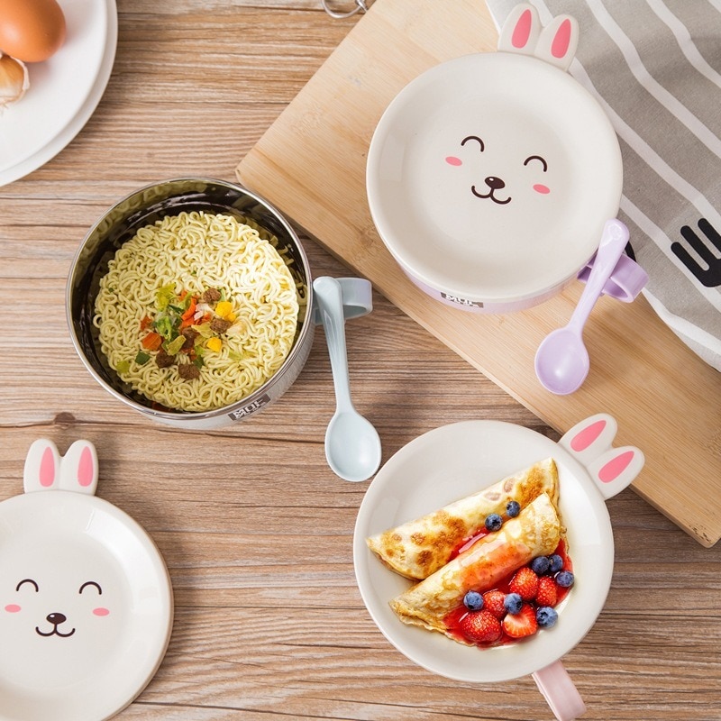 Noodle Bowl with Lid and Spoon Noodle Bowl with Lid and Spoon