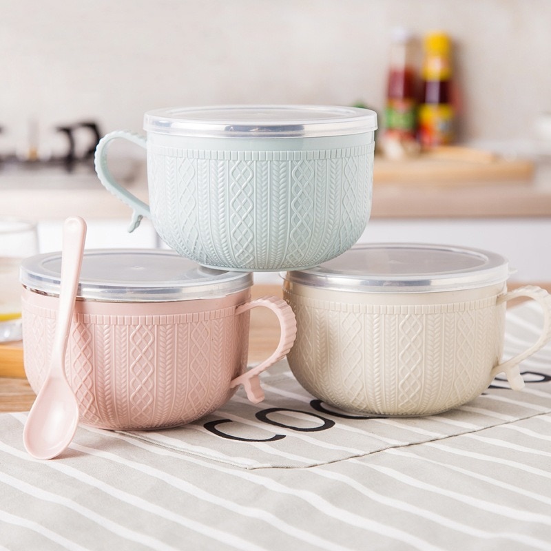 Noodle Bowl with Lid and Spoon Noodle Bowl with Lid and Spoon