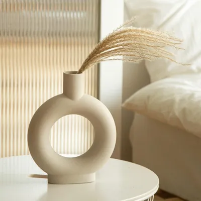 Nordic Ceramic Donut Vase