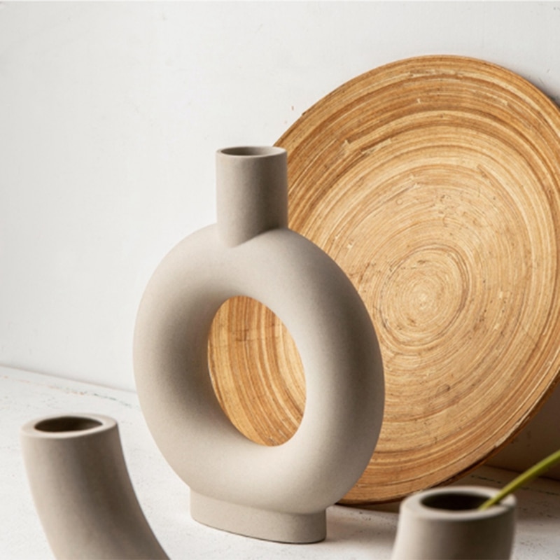 Nordic Ceramic Donut Vase
