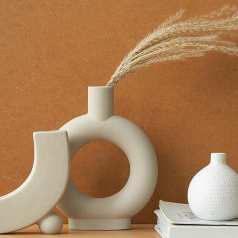 Nordic Ceramic Donut Vase