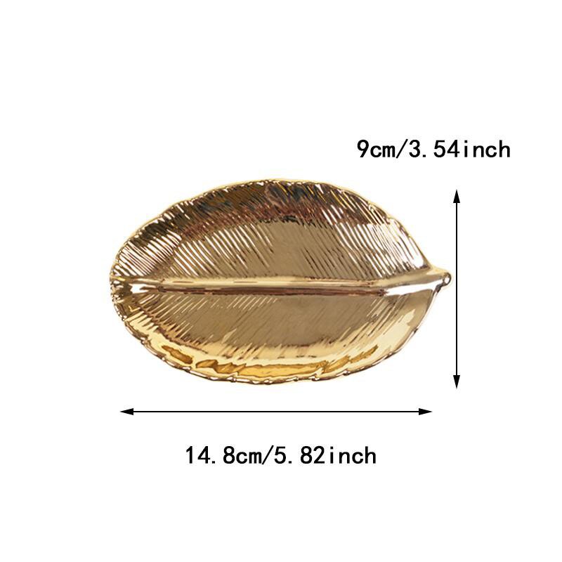 Nordic Ceramic Gold Leaf Tray