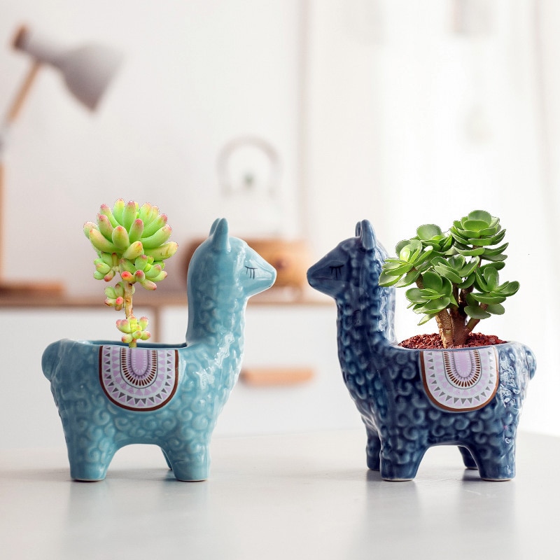 Nordic Ceramic Llama Succulent Planter Nordic Ceramic Llama Succulent Planter