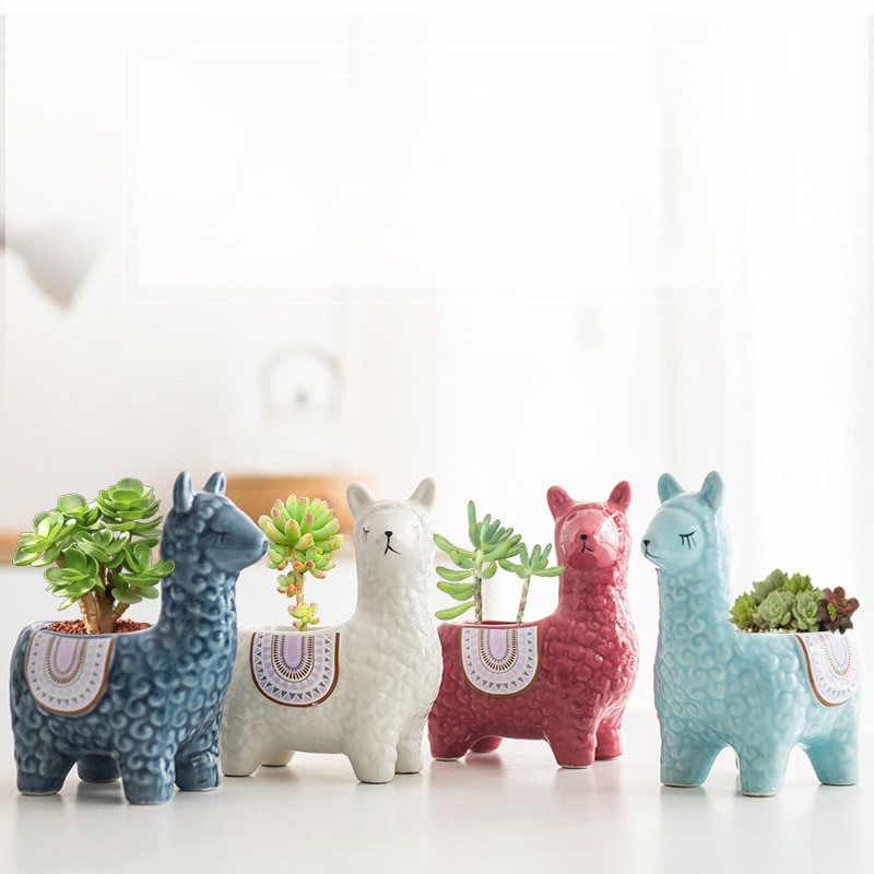 Nordic Ceramic Llama Succulent Planter Nordic Ceramic Llama Succulent Planter