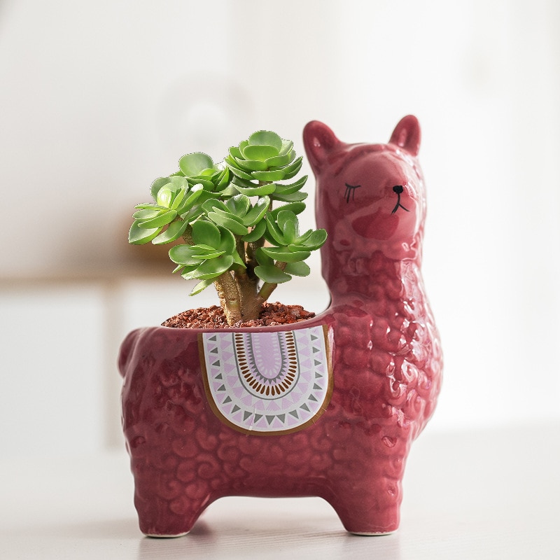Nordic Ceramic Llama Succulent Planter Nordic Ceramic Llama Succulent Planter