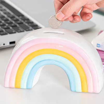 Nordic Ceramic Rainbow Piggy Bank Nordic Ceramic Rainbow Piggy Bank