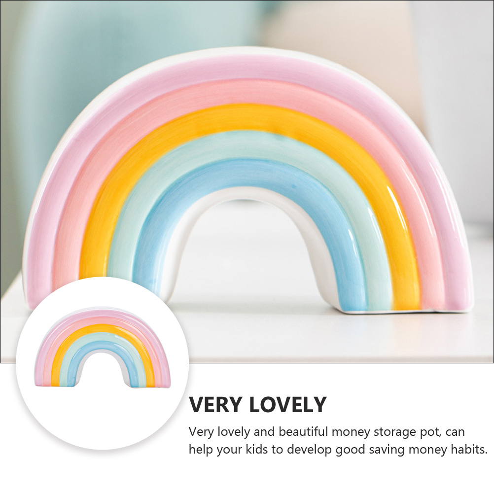 Nordic Ceramic Rainbow Piggy Bank Nordic Ceramic Rainbow Piggy Bank