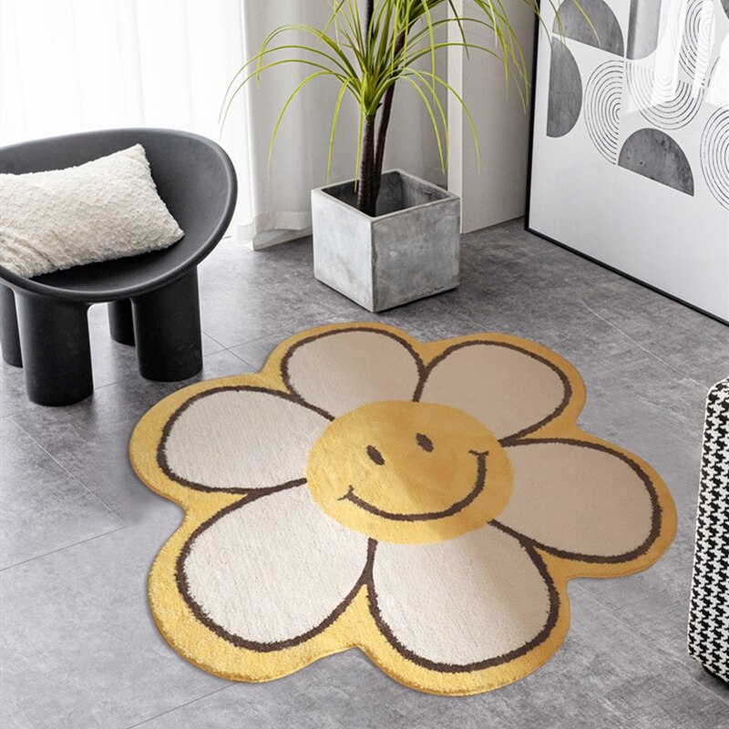 Nordic Design Flower Shaped Rug Nordic Design Flower Shaped Rug