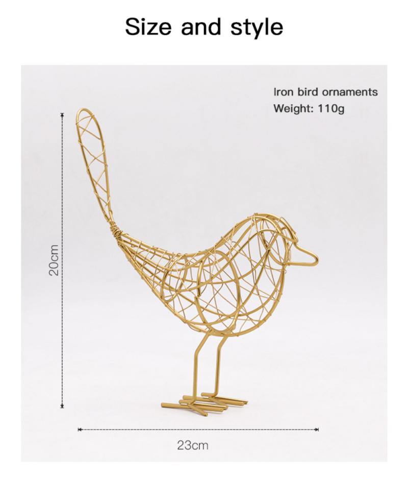Nordic Garden Metal Bird Statue