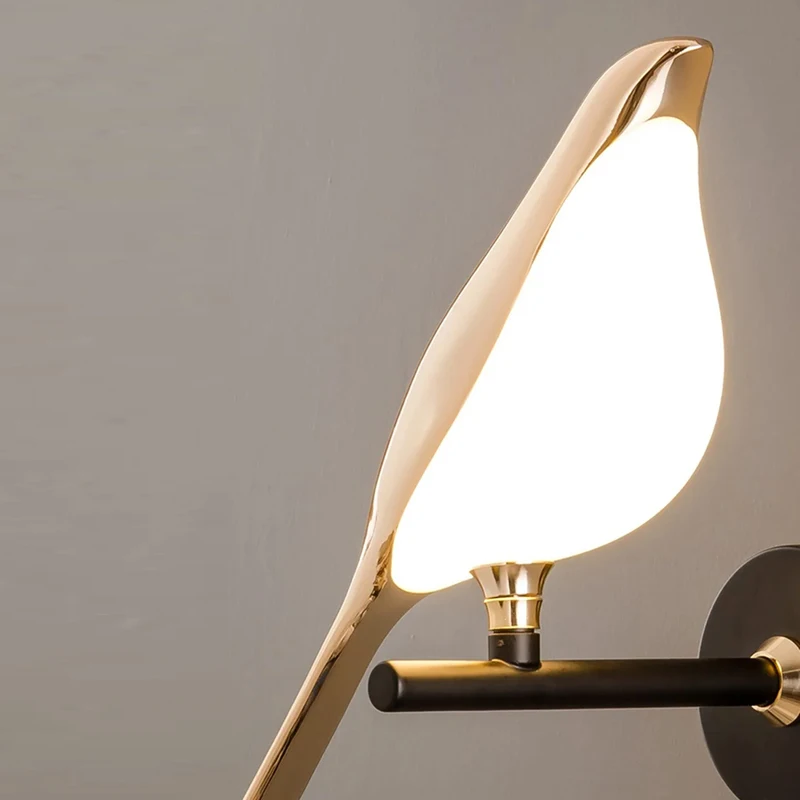 Nordic Golden Bird LED Wall Lights Parlor Bar Creative Wall Lamps Novelty Sconces Bedroom Bedside Lamp Living Room