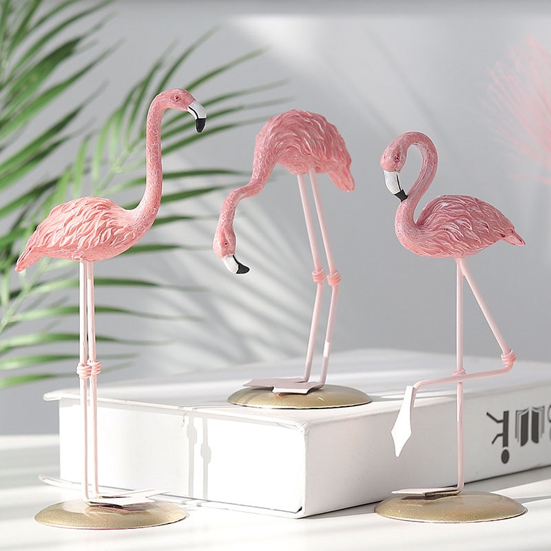 Nordic Metal Pink Flamingo Statue Nordic Metal Pink Flamingo Statue